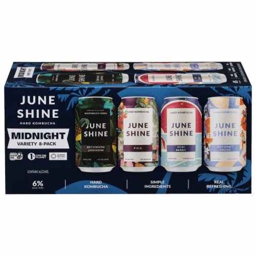 Juneshine Hard Kombucha Variety Pack Perspective: front