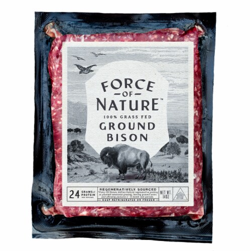 Force of Nature™ 100% Grass Fed Ground Bison Perspective: front