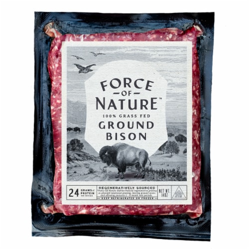 Force of Nature™ 100% Grass Fed Ground Bison Perspective: front