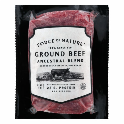 Force of Nature™ Ancestral Grind Grass Fed Ground Beef Perspective: front