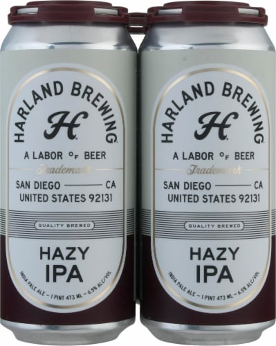 Harland Brewing Hazy IPA Beer Perspective: front