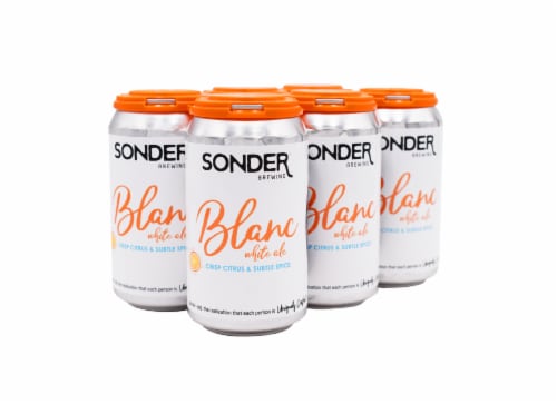 Sonder Brewing Blanc Belgian-Style Wheat Ale Beer Perspective: front