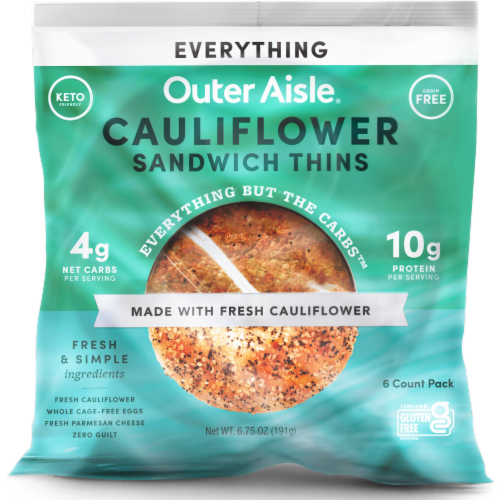 Outer Aisle Everything But the Carbs Cauliflower Sandwich Thins Review 