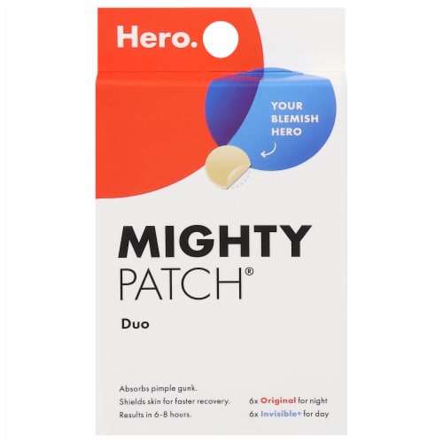 Hero Cosmetics Mighty Patch® Duo - 6 Original + 6 Invisible Patches Perspective: front
