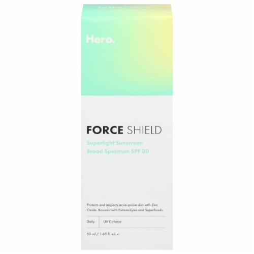 Hero Cosmetics Force Shield Sunscreen Broad Spectrum SPF 30 Perspective: front