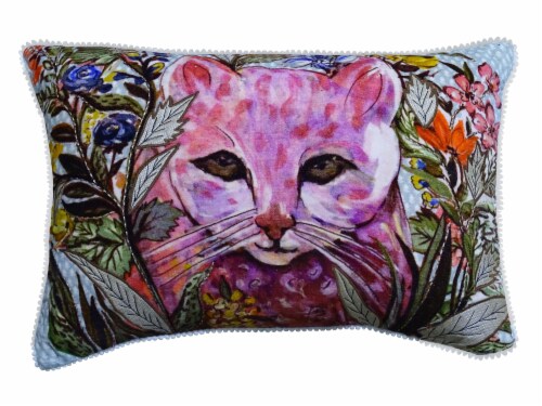 Chicos Home Alice Cat Decorative Pillow Cover Perspective: front