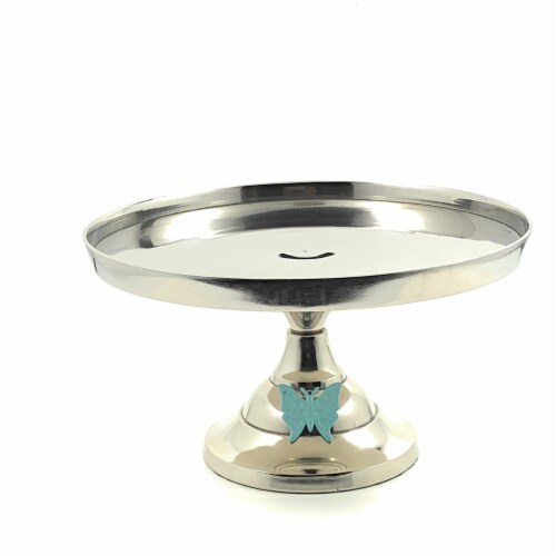 Vibhsa Cake Stand with Turquoise Butterfly Perspective: front