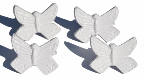 Vibhsa Butterfly Napkin Rings - White Perspective: front