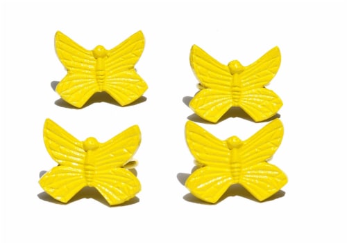 Vibhsa Butterfly Napkin Rings - Yellow Perspective: front
