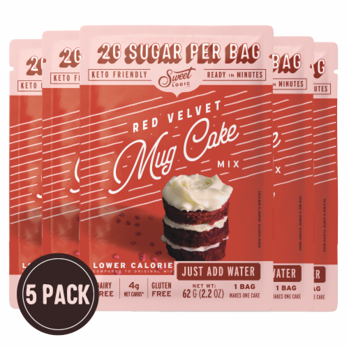 Sweet Logic Red Velvet Mug Cake  (5-Pack) Perspective: front