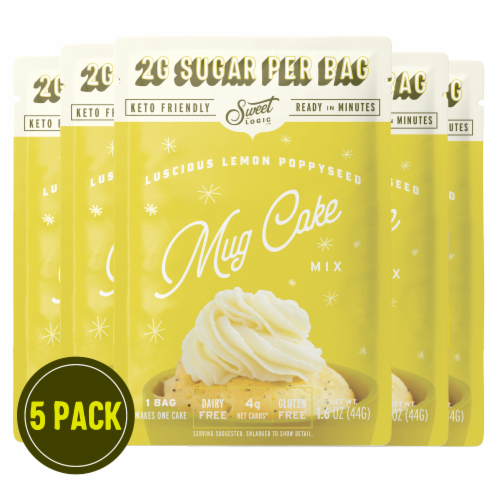 Sweet Logic Lemon Poppy Seed Mug Cake (5-Pack) Perspective: front