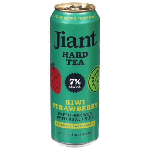 Jiant Kiwi Strawberry Hard Tea Single Can Perspective: front