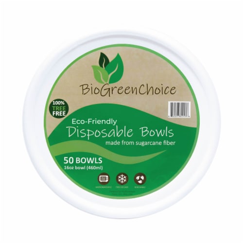 16 oz Eco-Friendly Disposable Soup Bowl (50 Count) Perspective: front