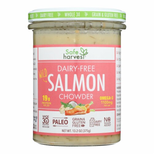 Safe Harvest Dairy Free Wild Salmon Chowder Perspective: front