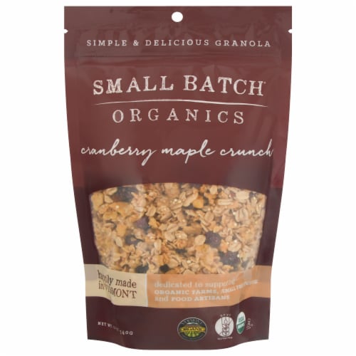 Small Batch Organics Gluten Free Cranberry Maple Crunch Granola Perspective: front