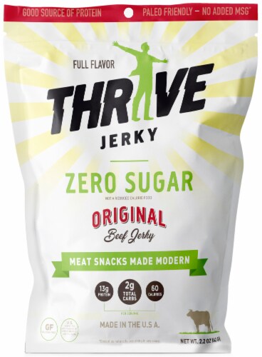 Thrive Zero Sugar Original Beef Jerky Perspective: front