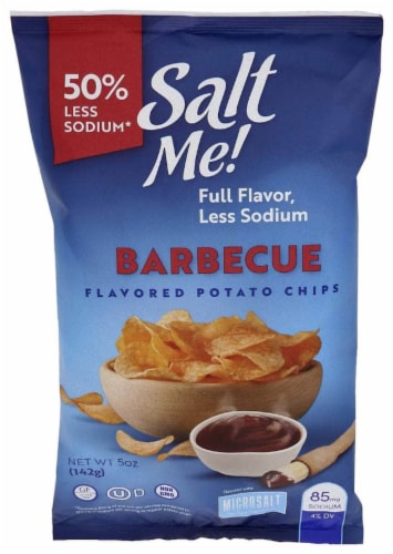 Salt Me! Barbeque Potato Chips Perspective: front
