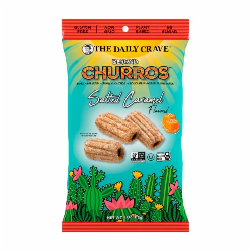 The Daily Crave® Salted Caramel Beyond Churros Snacks Perspective: front