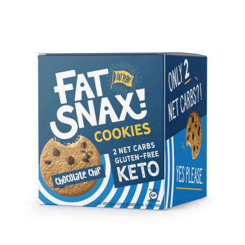 Fat Snax Chocolate Chip Keto & Gluten Free Snack Cookies, 6