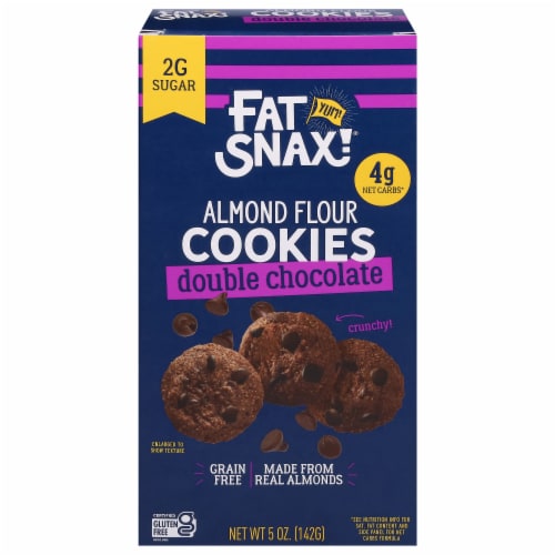 Fat Snax!® Gluten Free Mini Double Chocolate Cookies Perspective: front