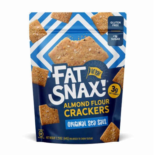 Fat Snax® Original Sea Salt Almond Flour Crackers Perspective: front