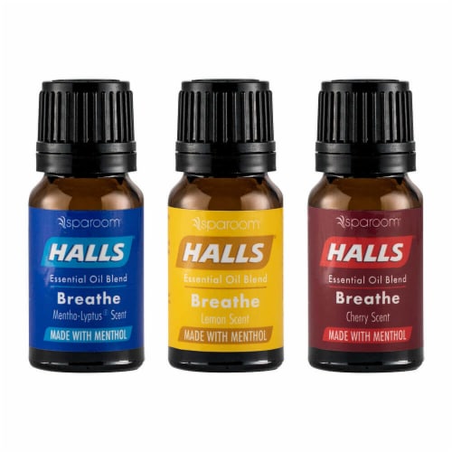 HALLS Breathe Essential Oil Blends Perspective: front