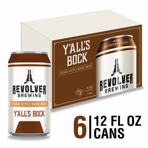 Revolver Y'All's Bock Bock Beer Cans Perspective: front