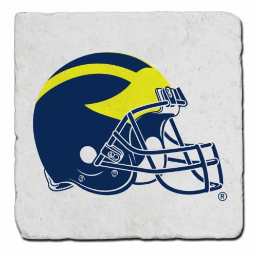 Second Story Interiors Football Helmet Porcelain Coaster Perspective: front