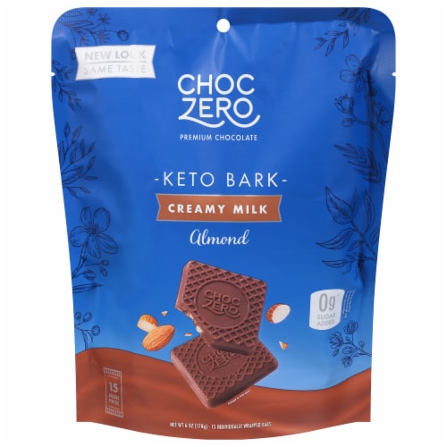 Choczero Bark Milk Chocolate Almond 6 oz (Pack Of 12) Perspective: front