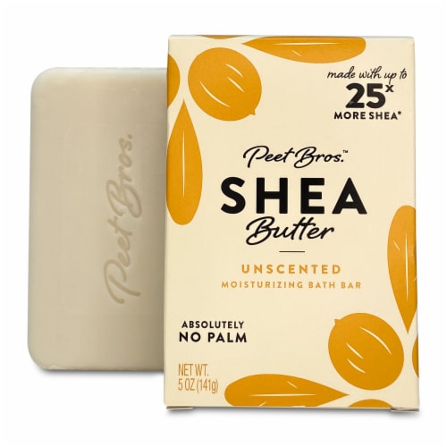 Peet Bros. Shea Butter Unscented Bar Soap Perspective: front