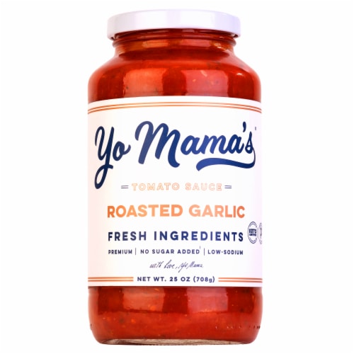 Yo Mama's Roasted Garlic Tomato Sauce Perspective: front