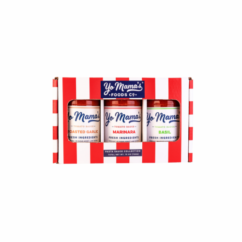 Yo Mama'S Foods Gift Set Includes Marinara Sauce Tomato Basil And Roasted Garlic Perspective: front