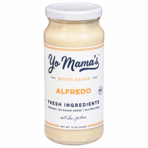 Yo Mama's®  White Sauce Alfredo Perspective: front