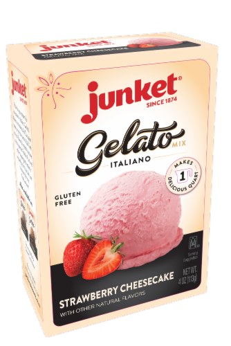 Junket® Strawberry Cheesecake Gelato Mix Perspective: front