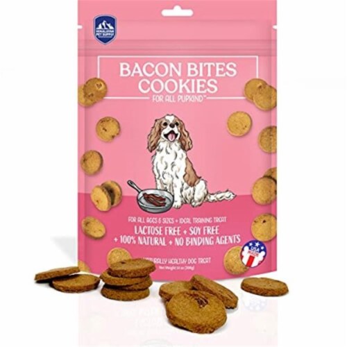 Himalayan Dog Chew 850008942723 14 oz Bacon Cookies Bits Dog Treat Perspective: front