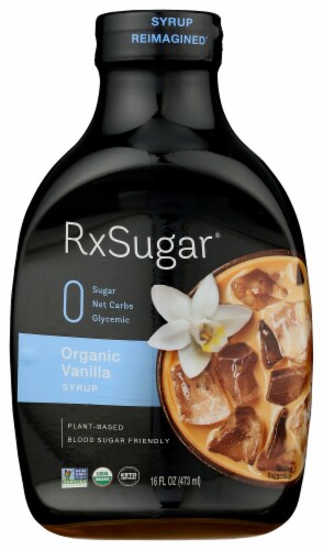 RxSugar® Organic Vanilla Syrup Perspective: front