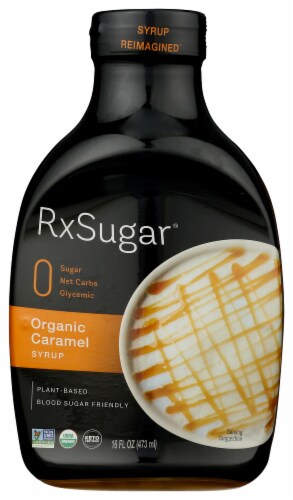 RxSugar® Organic Caramel Syrup Perspective: front