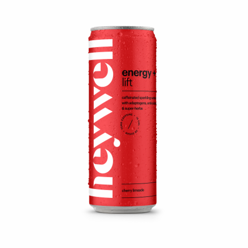 Heywell Energy + Life Cherry Limeade Sparkling Water Perspective: front