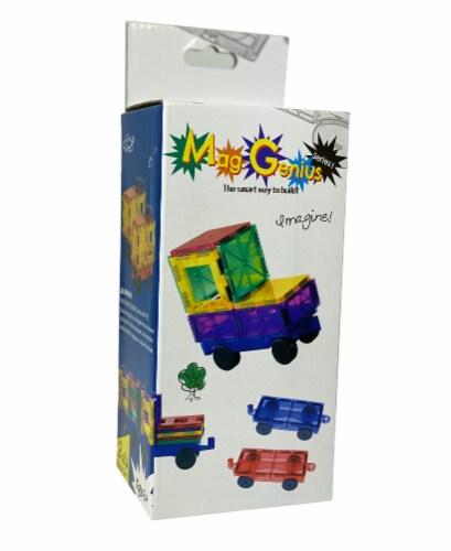 Mag-Genius BUILDABLE FLATBED TRAIN CARTS Perspective: front