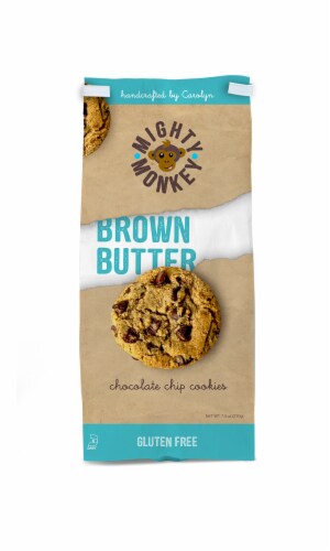 Mighty Monkey Gluten Free Brown Butter Chocolate Chip Cookies Perspective: front