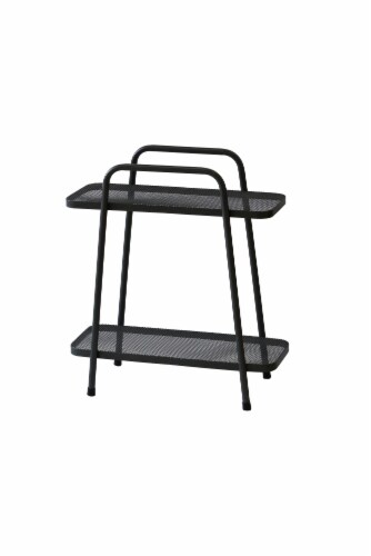 Modern Plant Stand 2 Shelf Perspective: front