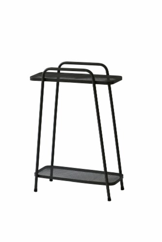 Modern Plant Stand 2 Shelf Tall Perspective: front
