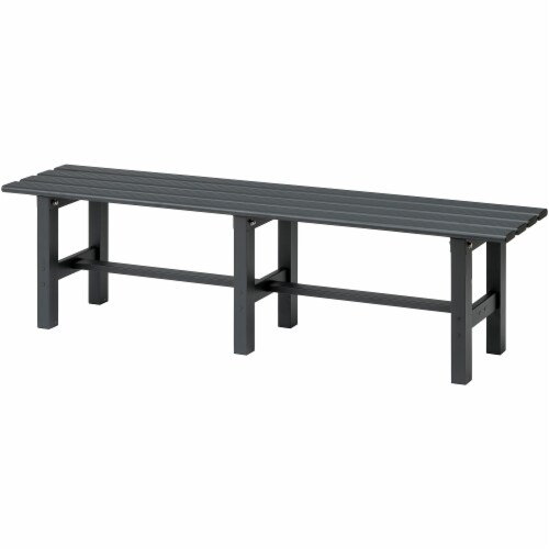 Aluminium Bench 150cm Powder Coated Gray Perspective: front