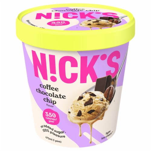 Nick's® Coffee Chokladchip Swedish-Style Light Ice Cream Perspective: front
