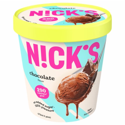 Nick's® Swedish Choklad Light Ice Cream Pint Perspective: front