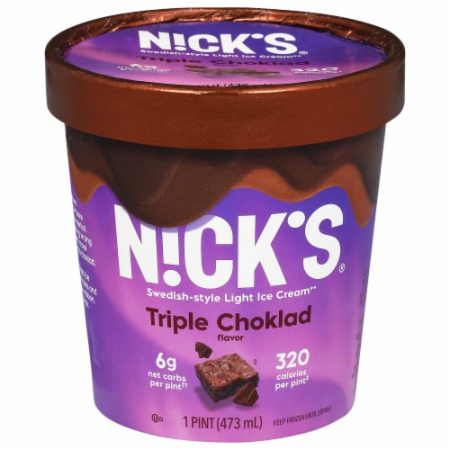 Nick's® Triple Choklad Swedish-Style Light Ice Cream Perspective: front