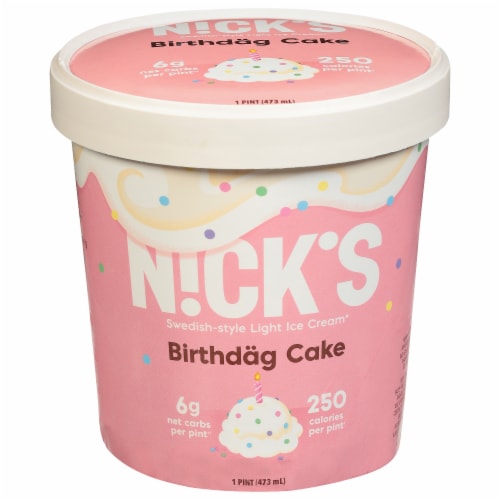 Nick’s Swedish-Style Birthdag Cake Light Ice Cream Pint