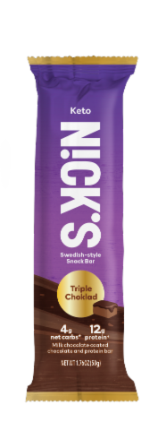 Nick's Triple Choklad Protein Keto Energy Bars Perspective: front