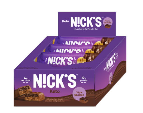 Nick's Triple Choklad Keto Energy Bars Perspective: front