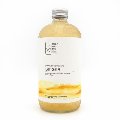 Shen Zen Tea Premium Ginger Kombucha Tea Perspective: front